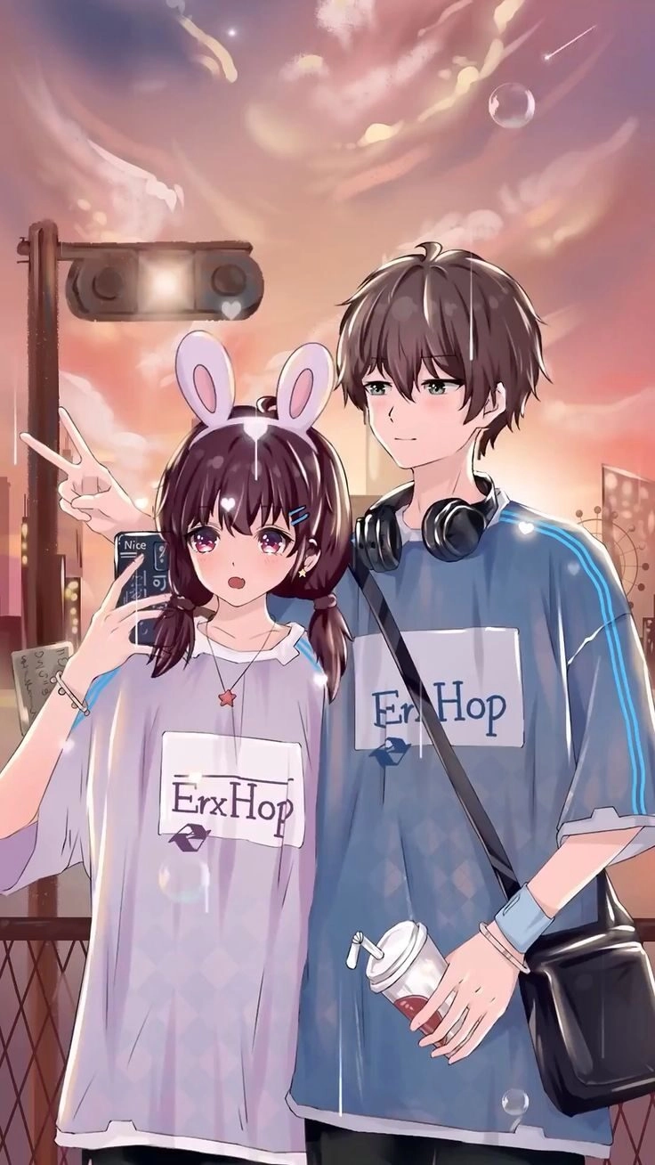 ảnh cặp đôi anime chibi cute