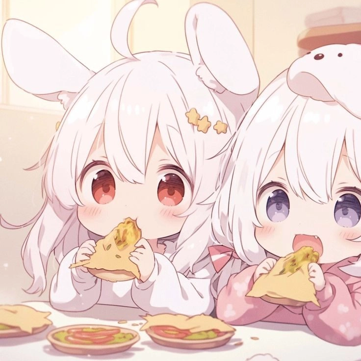 avatar chibi nữ cute đeo kính