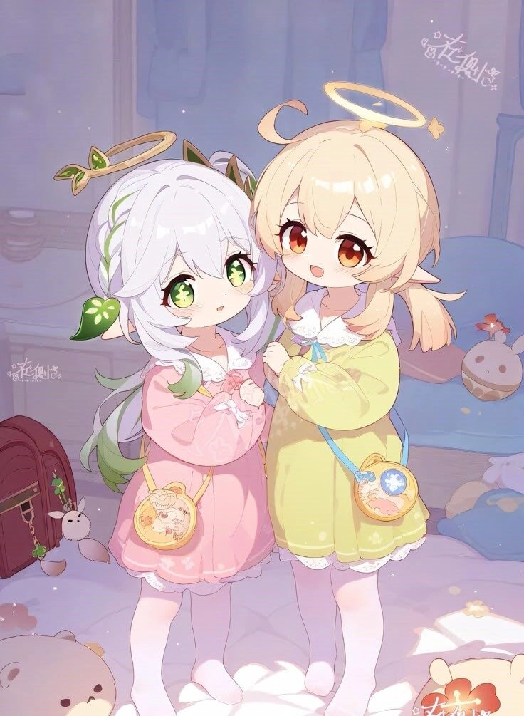 avatar chibi nữ cute đeo kính