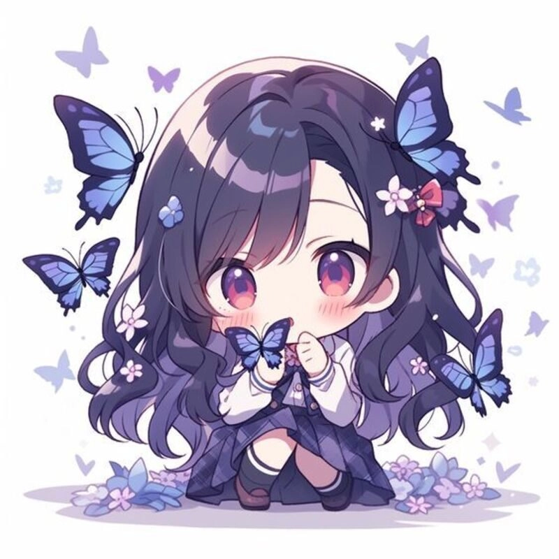 avatar tím cute