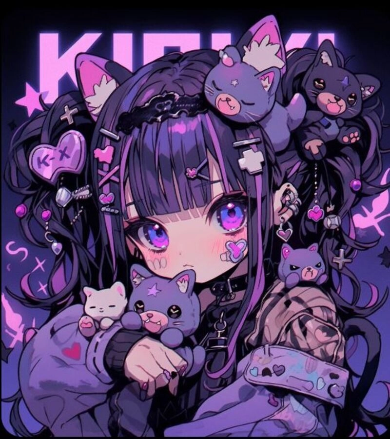 avatar tím cute