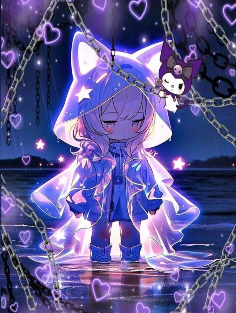 avatar tím cute