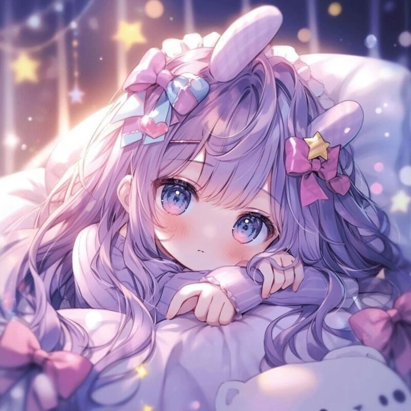 avatar tím cute