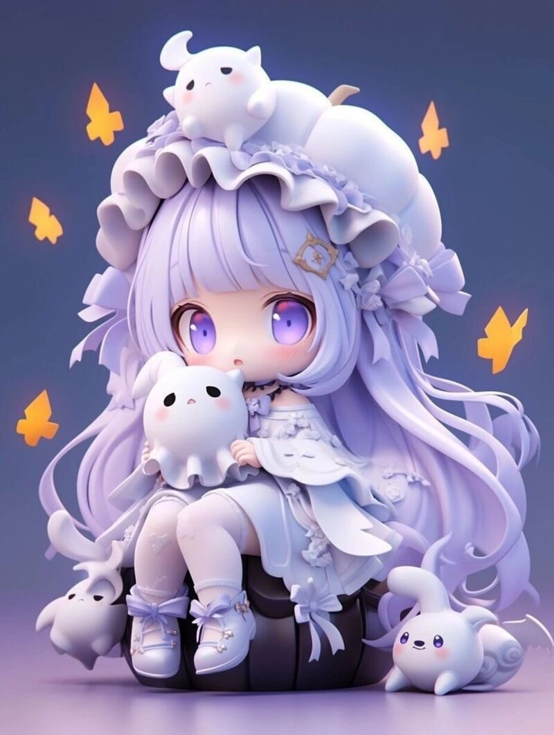 avatar tím cute