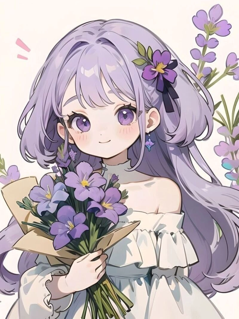 avatar tím cute