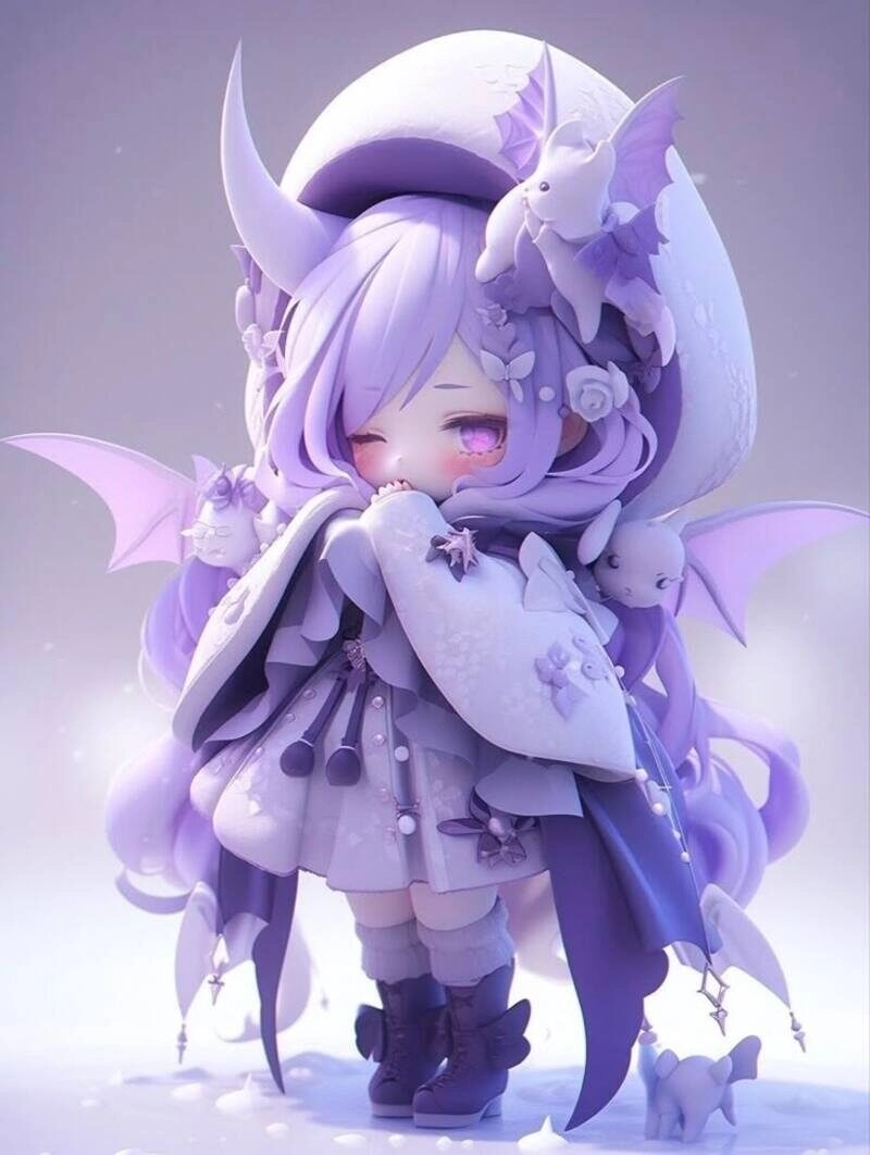 avatar tím cute