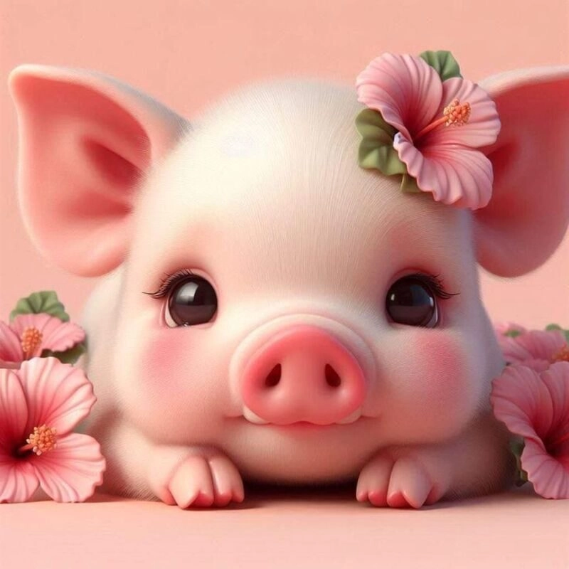 con heo cute