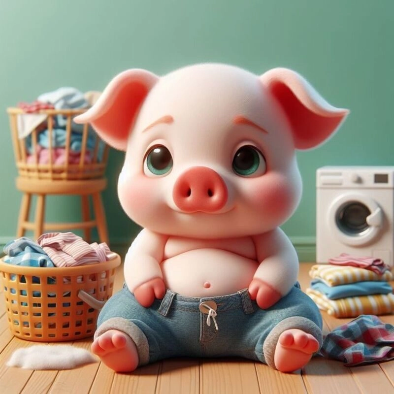 con heo cute