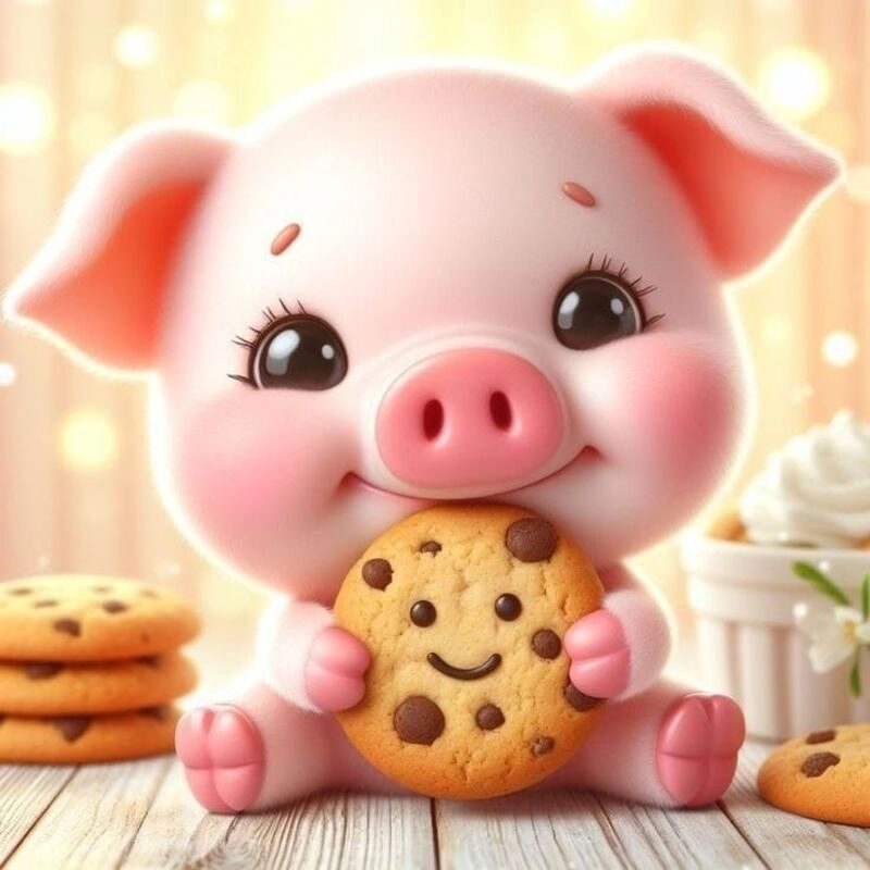 con heo cute