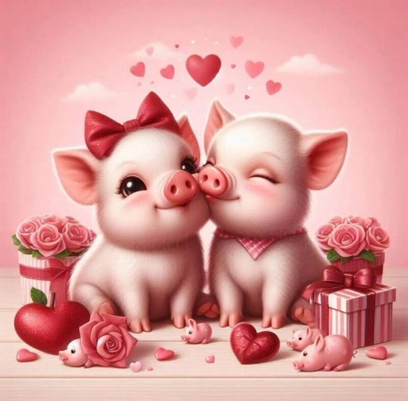 con heo cute