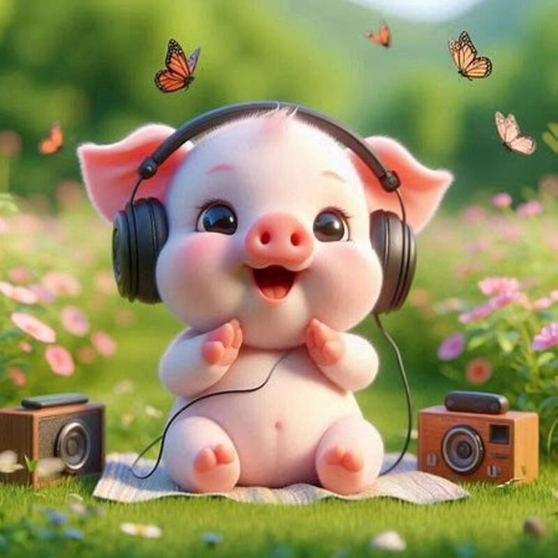 con heo cute