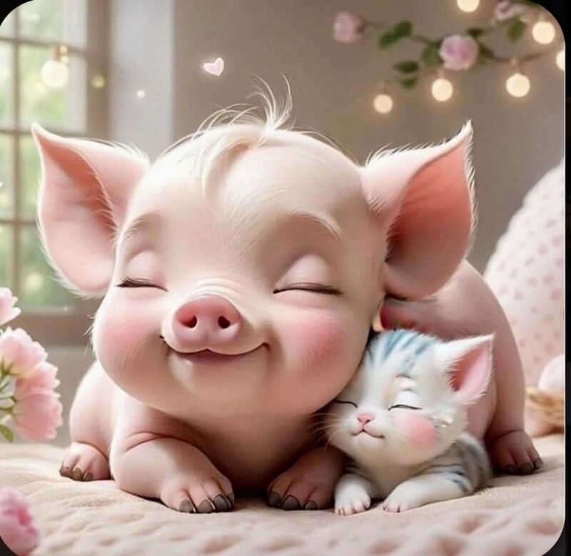 con heo cute