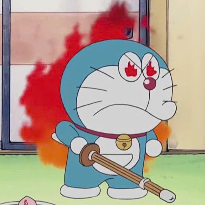Hình ảnh Doraemon giận dữ