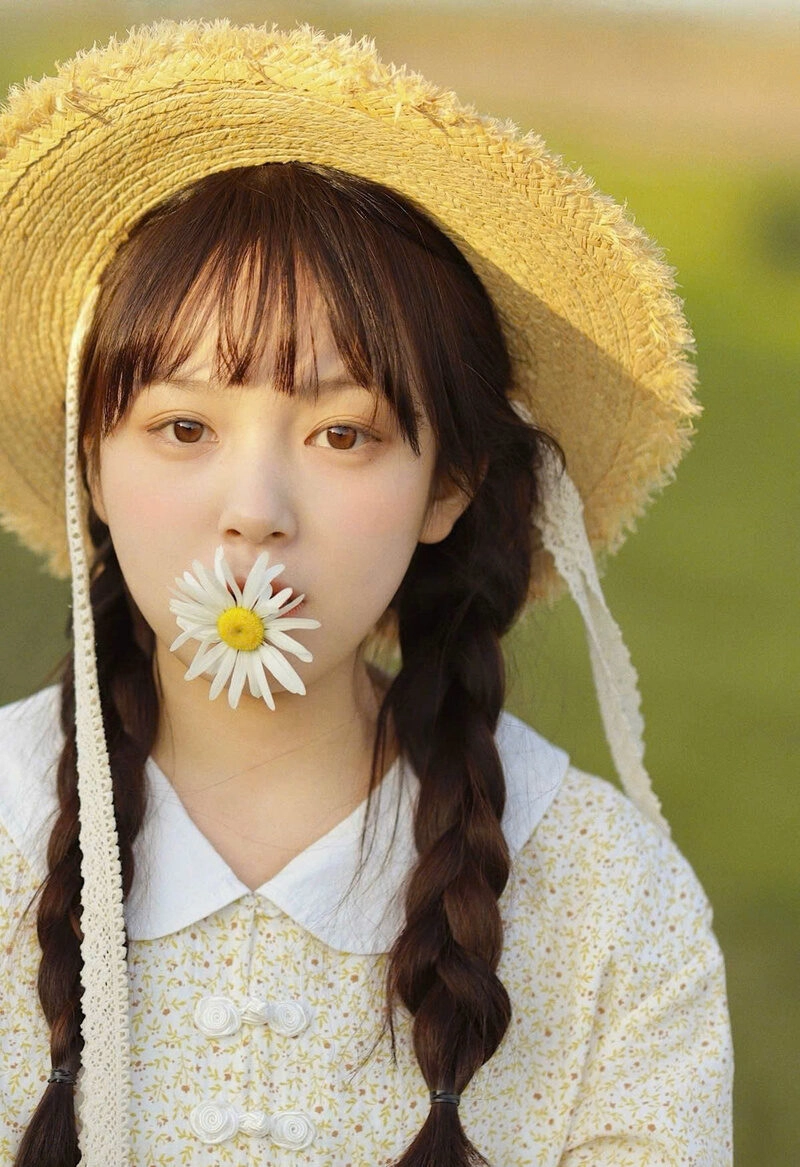 Hình ảnh nữ sinh 2k9 cute cùng hoa cúc họa mi
