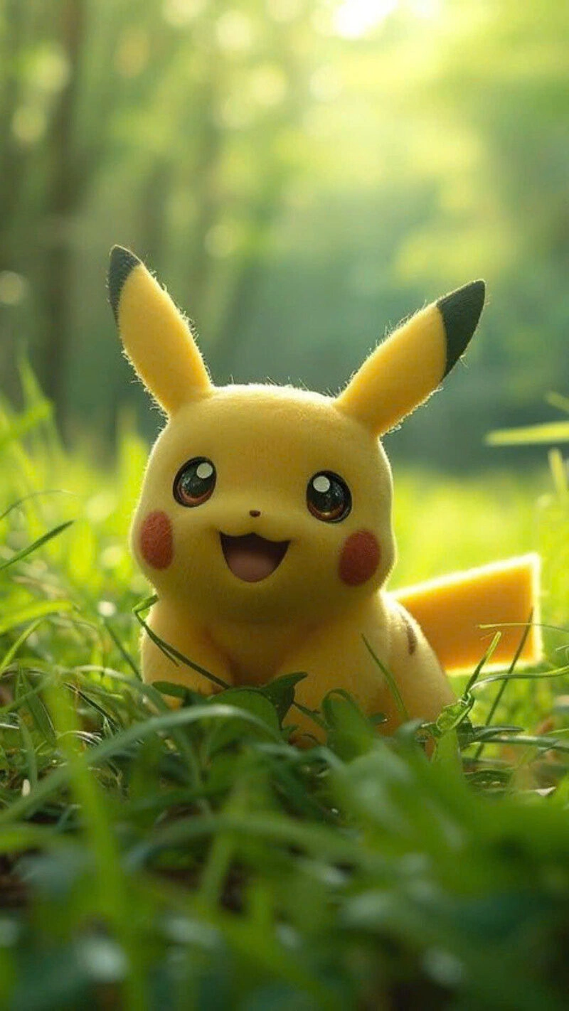 Hình ảnh pikachu vui vẻ ngắm nhìn