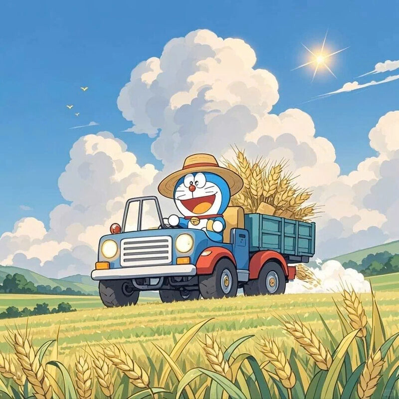Hình ảnh Doraemon nông dân