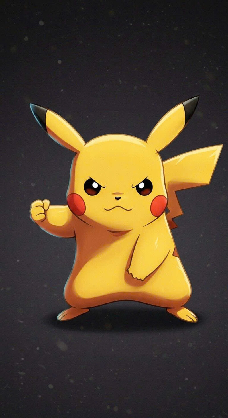 Hình ảnh pikachu cute giận dữ