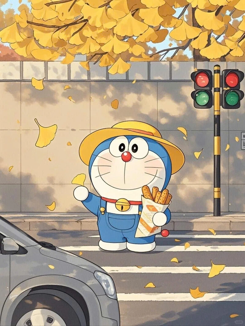 Hình ảnh Doraemon cute qua đường