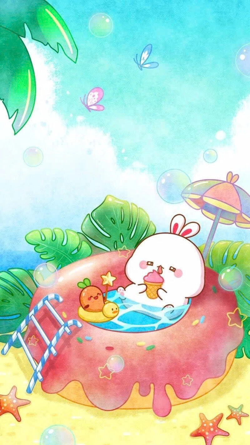 Hình ảnh thỏ siêu cute nằm chill