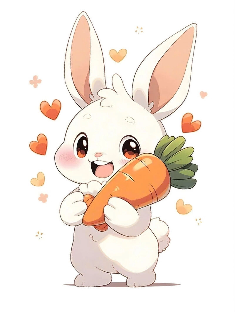 Hình ảnh thỏ siêu cute ôm cà rốt