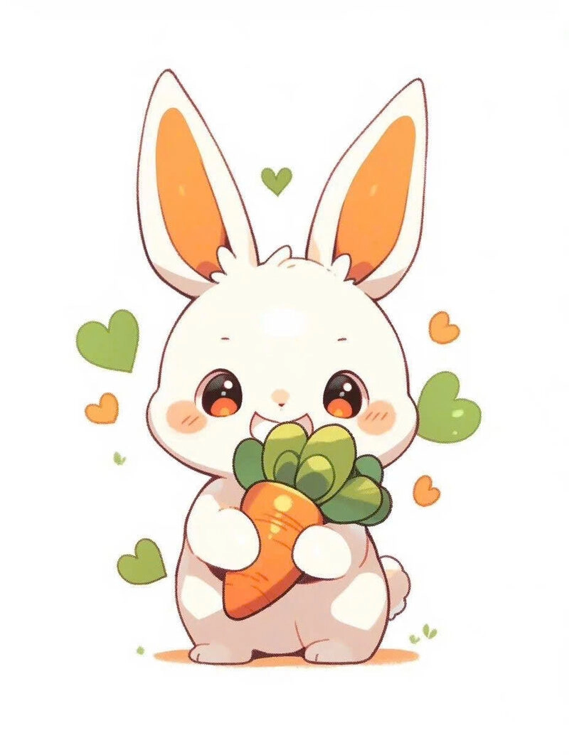 Hình ảnh thỏ cute ôm cà rốt